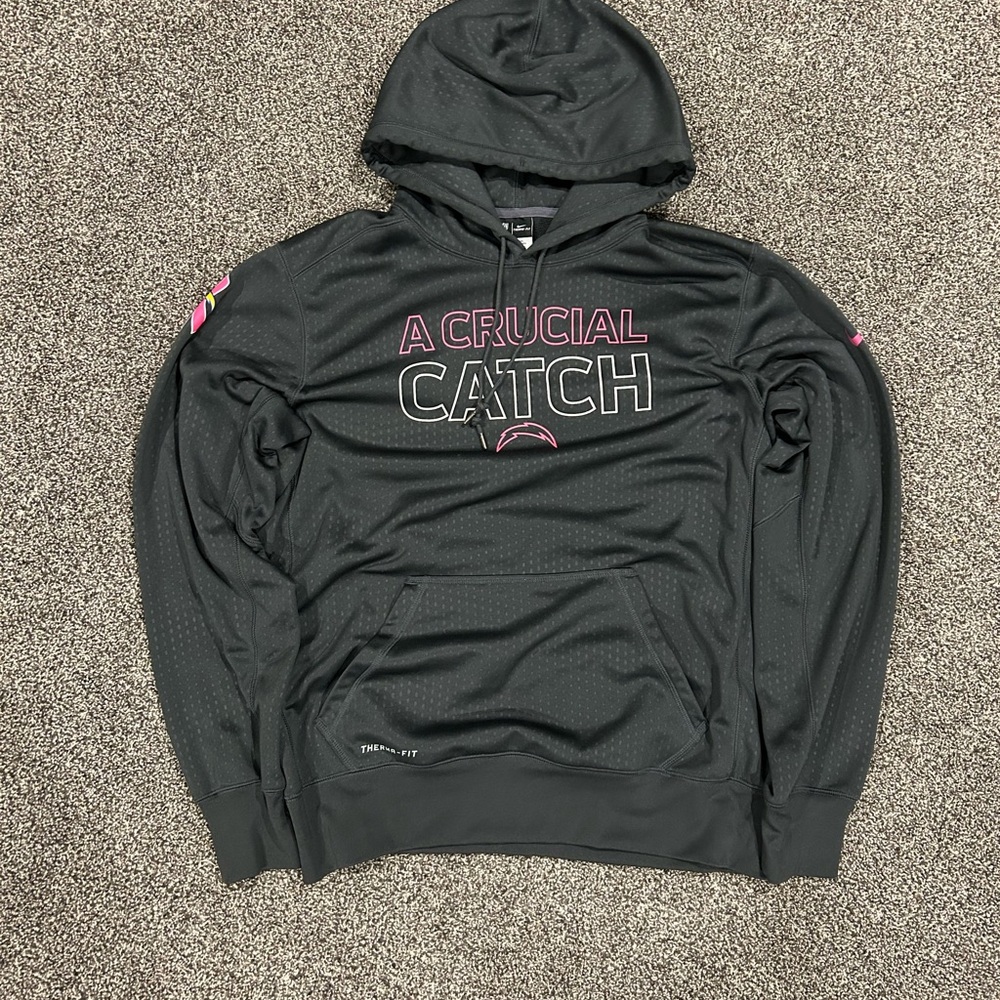 Nike Black and Pink A Crucial Catch Hoodie